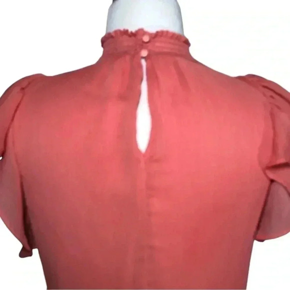 Express Chiffon Flutter Sleeve Smocked Waistline - Picture 6 of 10